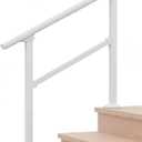 Metty Metal Hand Rails for Outdoor Steps3 Steps Stair Handrail & Indoor Stair Railing KitRailings for Outdoor Steps for Fence & Outdoor Steps