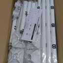 Room Divider Curtain Rod, No Drilling Room Separator for Space Partition Adjustable 4-10ft(H) 28-70inch(W) Heavy Duty Temporary Wall Divider Floor to Ceiling Tension Rod, White