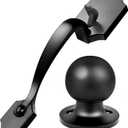 Voltstorm Front Door Handle Lever with Interior Knob Set - 304 Stainless Steel Front Door Lock Set Door Black Exterior Door Handle Thicknesses 1-3/8" to 1-7/8"