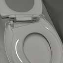 Toilet Seat with Toddler Seat, Potty Training Toilet Seat Round 2 in 1 Soft Close Quiet No Slapping, Magnetic Absorption, Easy to Install and Clean,White