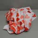 Valentines Tablecloth Square 10Fx10F Red Hearts Table Cloth Waterproof Table Cloth Wrinkle Resistant Polyester Table Cover for Home/Kitchen/Dining Room/Party/Picnic