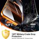 NeverBreak Screen Protector for iPhone 17 Pro, 9H+ Hardness Tempered Glass Protector for iPhone 17 Pro 6.3" 2025, 12FT Military Grade Protection [Scratch, Shatter, Drop Resistant] Full Edge Coverage Auto-Install, Durable Case Friendly, 2 Pack