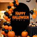 8 FT Arch Backdrop Cover, Spandex Wedding Black Arch Cover Stretchy Backdrop for Chiara Stand Baby Shower Birthday Balloon Decor 8FT Black