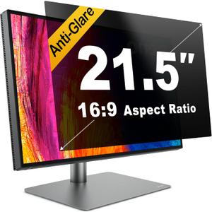 Computer Privacy Screen 21.5 Inch 16:9, 2-Pack - Enhanced Anti-Glare & Blue Light Filter for Comprehensive Eye Care - PET Material - For Desktop Monitors
