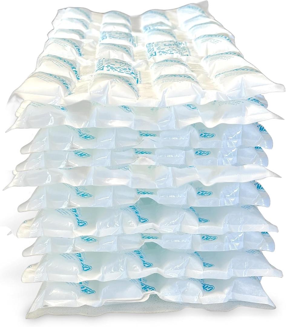 Thermafreeze Cryosheet 10-Pack Ice Sheets for Coolers: Dry Flat Hydratable Packs for Shipping and lunches, Long Lasting Reusable Coolers & Joint Pain, Hielo Seco, Flexible Ice Blanket 9"x16.5" 10-Pack