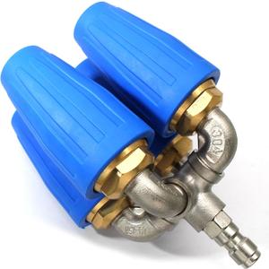 1/4" Triple Quadruple Turbo Nozzle Pressure Washer,360 Rotating Turbo Nozzle Quick Connector 4-in-1 Turbo Nozzle for Power Washer,2.0 Orifice,4000 PSI