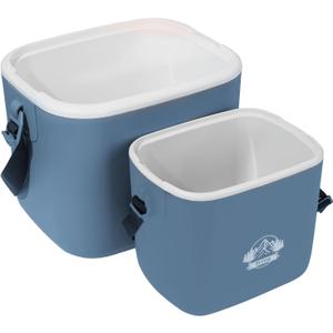Dr Camp 15qt Insulated Cooler Box for Ice Beverage Food Storage Portable Ice Chest for Camping Picnic Tailgate Outdoor Use Chiller Caja Enfriadora Porttil para Camping (Navy Blue)