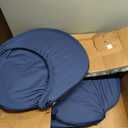 Heated Stadium Seat Cushion for Bleachers with Back Support Extra Portable Foldable Heating Stadium Seats Chair Pad with USB 3 Level Heating Pocket for Outdoor Sport (Navy Blue)