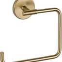 COVIXXIO Hand Towel Holder Champagne Bronze Towel Racks for Bathroom Wall Square Towel Ring Holder for Bath Towel Hanger for Kitchen, Bathroom Accessories (Squre (Screw))