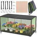 DINGBAI Seedling Net Plant Protector,19 Fiberglass Poles Composed of Garden Plant Awnings, Insect and Bird Barrier Netting, Preventing The Hot Sun and Animals From Harming Plant Seedlings.45*45*90（CM）