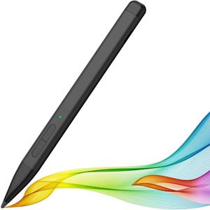 Slim Pen 2 for Microsoft Surface with 4096 Pressure, Eraser & Right-Click, Palm Rejection,Graphite Nib,for Surface Pro 11/10/9/8/7/6/5/4/3/X,Surface Go 3/2/1,Book 3/2/1,Laptop1-3,Surface Studio 2+/2/1 (Back)