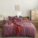 CLOTHKNOW Pale Mauve Comforter Set Full Size Dusty Purple Bedding Comforter Sets Soft Women Girls Comforter with 2 x Pillow Cases
