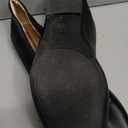 Amazon Essentials Women's Pointed-Toe Ballet Flats (11.5 Wide, Black Faux Leather)