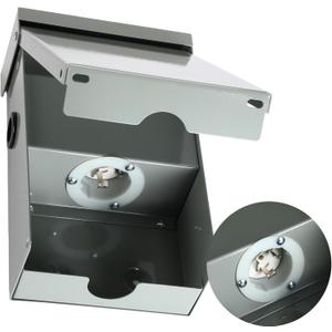 Blulu 50 Amp Power Inlet Box Pre-Drilled Generator Inlet Box Compatible with NEMA SS2-50P 3-Prong Locking Generator Plug Outdoor Weatherproof 125/250V, 12500W Ready for Houses Emergency RV Receptacle