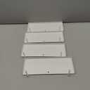 4 Pcs Pegboard Shelves, 10 x 4 Inch Metal Shelf Brackets Pegboard Tray Accessories Wall Organizer for Craft Room Home Garage Nursery Workbench Kitchen (White)