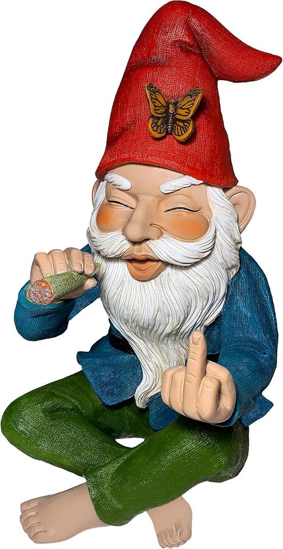 Mood Lab Garden Gnome - Relaxed Gnome - 9.6 Inch Tall Statue Lawn Garden Figurine - for Outdoor or House Decor Mood Lab Garden Gnome - Relaxed Gnome - 9.6 Inch Tall Statue Lawn Garden Figurine - for Outdoor or House Decor