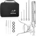 Premium Meat Injector Kit - Stainless Steel Marinade Syringe with 4 Needles, Leak-Proof, Food-Grade Injector for BBQ, Turkey, Chicken, and Grilling9.05in