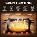Oval Dutch Oven for Bread Baking, Pre-seasoned Cast Iron Bread Pans for Homemade Bread, Even Heat Distribution Sourdough Baking Pan, 3.6Qt