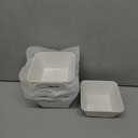 Samsle Square 8oz. Bowls, Set of 5, Microwave Safe, White