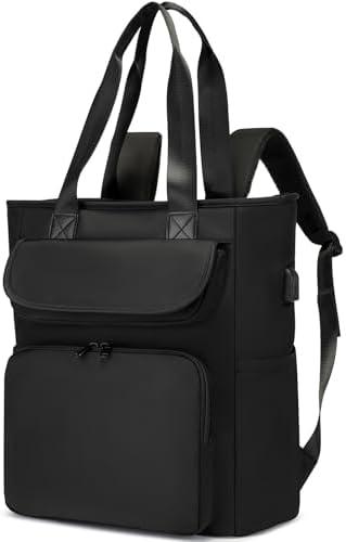 LUNLOPIK Laptop Backpack Women's Convertible Daypack Work Travel Backpack Computer Bookbag with USB Charging Port Fits 15.6 Inch Notebook