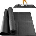Foldable Rubber Treadmill Mat - Exercise Bike Mat with Waterproof Non-Slip Shock Absorption, Exercise Equipment Mat to Protect Floor for Home Gym Workout, Size: 68"L x 24"W x 0.2"Th
