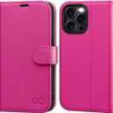 OCASE Compatible with iPhone 16 Pro Wallet Case, PU Leather Flip Folio Case with Card Holders RFID Blocking Kickstand [Shockproof TPU Inner Shell] Phone Cover 6.3 Inch 2024, Rose