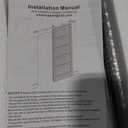 Fredbeck 36x84 inch White Barn Door with 6.6FT Sliding Door Hardware Kit Included & Handle,Solid,MDF,PVC Surface,DIY Assembly,5-Panel,Fit 33in-34in Opening