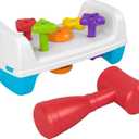 Fisher-Price Toddler Toy Tap & Turn Bench Pretend Tools 2-Sided Construction Set for Ages 1+ Years