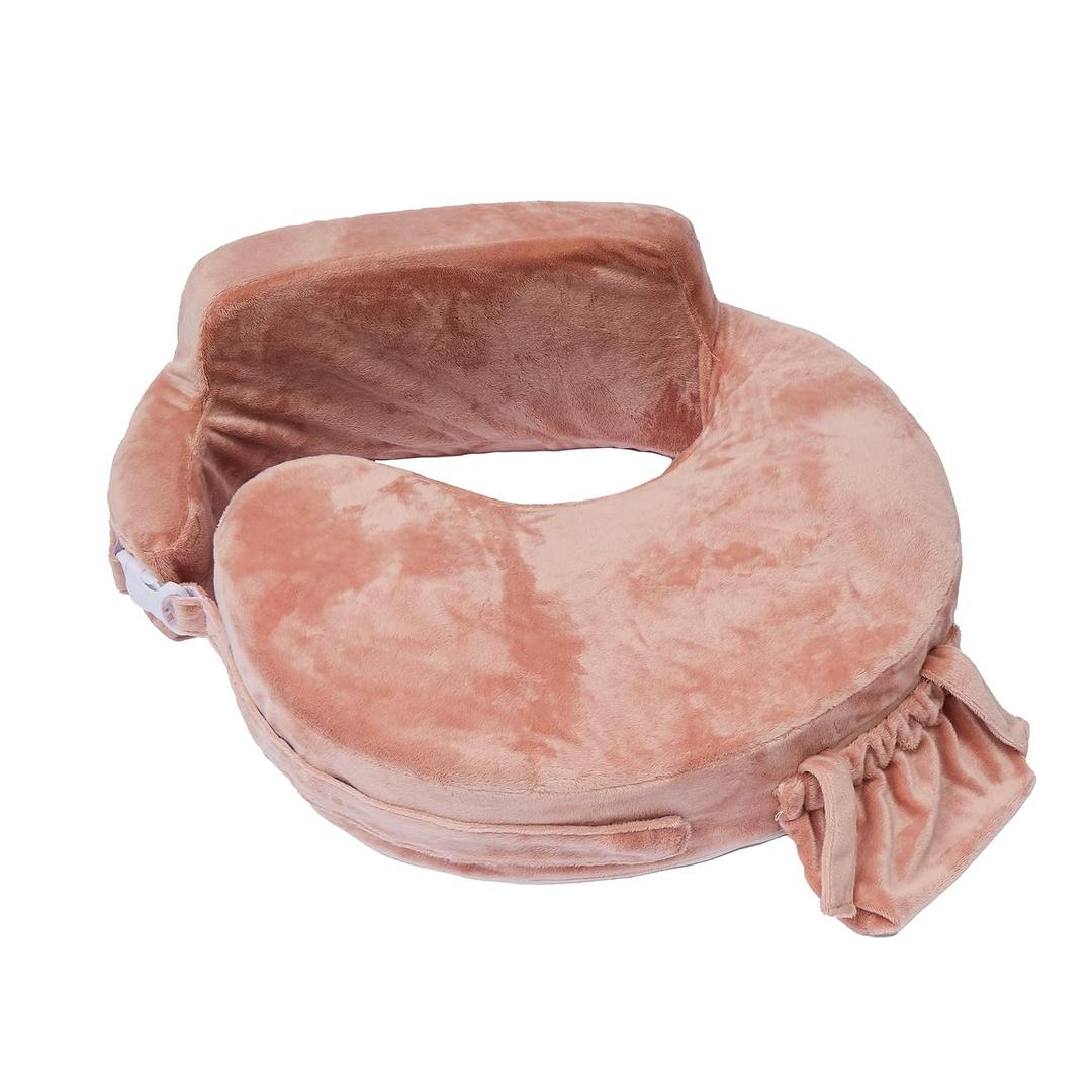 My Brest Friend Super Deluxe Nursing Pillow - Enhanced Comfort & Ergonomic Breastfeeding Pillow for Ultimate Support for Mom & Baby - Adjustable and with Handy Side Pocket, Dusty Rose