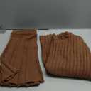 EZAPINE Womens Sweater Skirt Set Oversized Casual Loose Knit Sweater Pleated A Line Mini Skirt 2 Piece Outfits