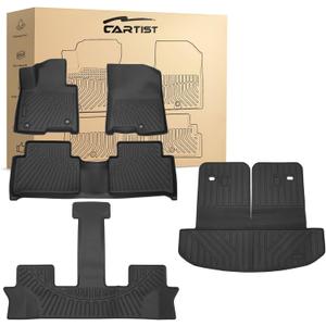 Sorento Floor Mats & Cargo Liner w/Backrest Mats Fit for Kia Sorento 2021-2025 2026 Hybrid (PHEV & HEV) & Plug-in Hybrid, All Weather Floor Liner for Sorento Accessories
