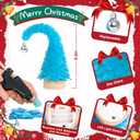 Crooked Sea Glass Christmas Tree with LED Lights - Handcrafted Whimsical Mini Blue Christmas Tree, Ideal for Christmas, New Year, Coastal Holiday Decor & Gifts, Versatile Home Decor (10in)