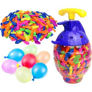 Kiddie Play Water Balloons for Kids with Filler Pump (500 Balloons)