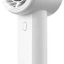 CIBAIL Portable Handheld Fan with 3 Speeds & 6H Max Cooling USB Rechargeable Personal Portable Mini Turbo Design for Travel Outdoor Home Office Lightweight Pocket Fan with LED (White)