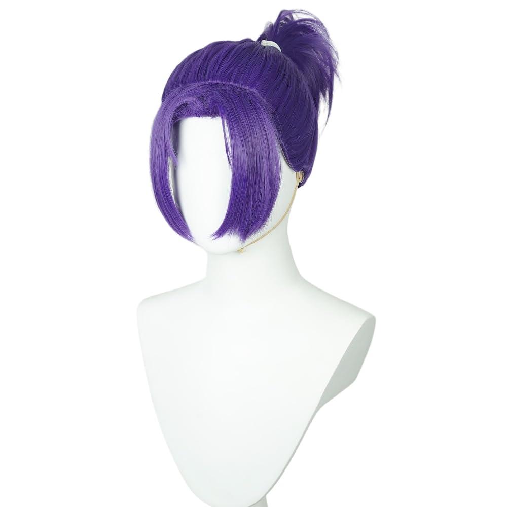 Purple Thick High Ponytail Reo Cosplay Wig Heat Resistan Synthetic Fiber Hairs for Uniex Adult Halloween Cos Anime Party Replacement Wigs