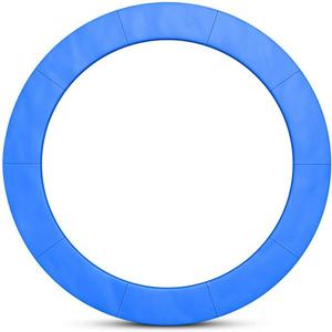 Trampoline Replacement Pad Safety Spring Cover, No Holes for Pole, Universal Fits for 12ft Frames, Waterproof Trampoline Accessories Spring Pad Blue