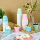 LITOPAK 480 Pack 3 oz Paper Cups, Colorful Disposable Bathroom Cups, Small Mouthwash Mugs for Home, Bathroom, Picnic, Party, and Events