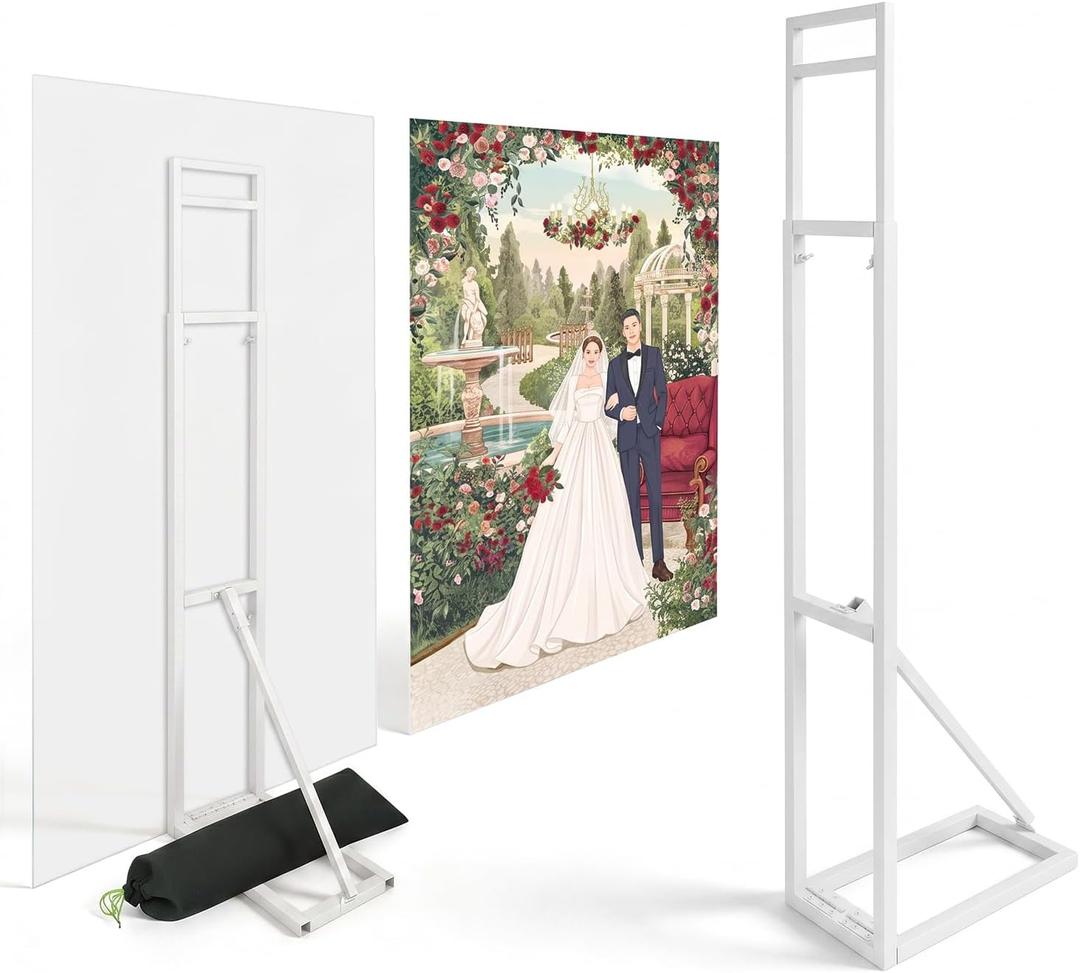 Thickened Wedding Backdrop Stand Heavy Duty Metal Arch with Weight Bag