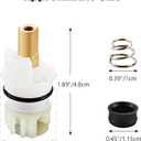 RP25513 Faucet Stem Replacement for Delta two handle Faucet Repair Kit Includes RP24096 Cartridge RP4993 Seat and Spring RP24097 Turn stop1/4, 4 pack