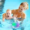 Bath Toys, Rechargeable Baby Bath Toys, Dolphin Sprinkler Bath Toy with Light Up Music,Bathtub Water Toy, Birthday Gifts for 1-6 Years Old Boys Girls - Blue