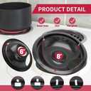 Stove Drip Pan for Electric Stove Top, Compatible with Frigidaire 10% Energy Save by Enamel Spraying Prevent Bending and Rust Includes a Set of 4 Oven Burner Drip Pans, Black