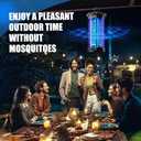 Electric Bug Zapper IndoorOutdoor, 1000V High-Efficiency Mosquito Killer with Replaceable Purple UVA Bulbs, Fly Zapper Killer Detachable Collecting Tray for Home Patio Backyard