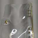 NatSumeBasics Clear A5 Binder Cover Gold 6-Ring 6.7"x9.2" Folders Refillable Soft Notebook Shell Protector 6"x8" Inner Accessories Supplies (Gold A5 Binder)