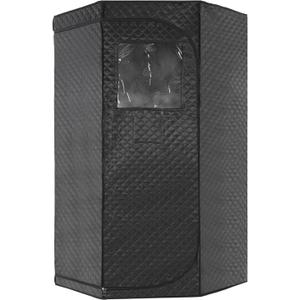 Portable Steam Sauna Box, 1500W, Adjustable Heating Levels, Convenient Zipper, Remote Control, Black Modern Design, for Relaxation and Tranquility