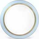 " OCCASIONS " 40 Piece Chargers pack Wedding Party 12'' Disposable Plastic Charger Plates/Chargers (Ritz Blue & Gold)