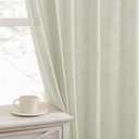 Joydeco Linen Curtains 96 Inch Length 2 Panel Sets,Light Filtering Curtains for Bedroom 52 Inch Wide Living Room Drapes with Back Tabs & Rod Pockets (W52 x L96 Inch, Oatmeal)