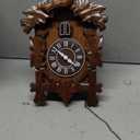 Rylai Cuckoo Clock Vintage Large Wooden Wall Clock Handcrafted 13x9.5 Inch Brown
