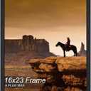 A PLUS MAX 16x23 Picture Frame Black Light Weight Wall Mount | 16 x 23 Inch Black Wood-grain Engineered Wood Material Frame for 16by23 Rectangular Photo Poster - 1 Pack/Black/16x23