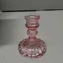 Maxcheck Set of 6 Candlestick Holders Taper Glass Candle Holder Decorative Candle Stand for Wedding Christmas Party Table Centerpiece Anniversary Festival Home Decor(Amber)