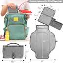 PZU Portable Diaper Changing Pad - Changing Pad Portable with Wipes Pocket, Waterproof Diaper Changing Mat, Portable Changing Pad for Baby, Newborn GiftGrey